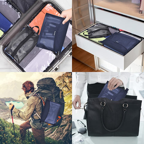 BAGAIL 8 Set Packing Cubes+3 Ultra-light Water-resistant Zipper Pouch