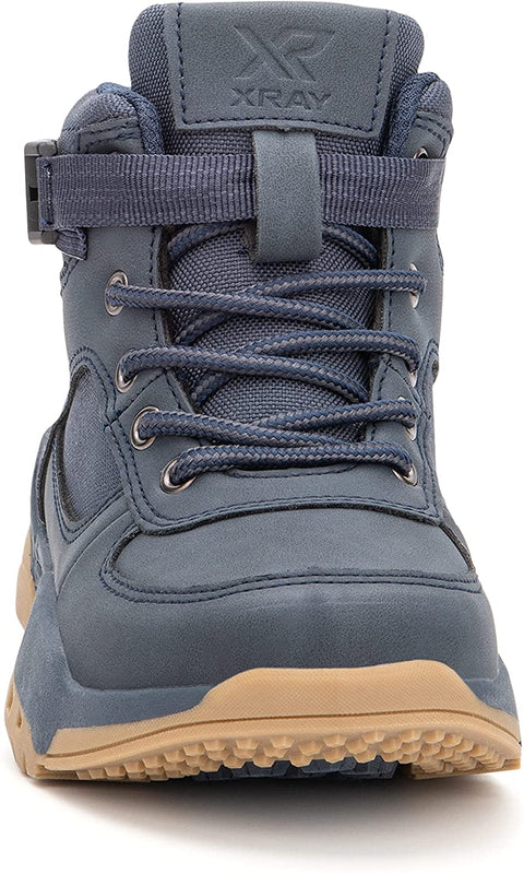 X RAY Footwear Boys Hoover High-Top Casual Walking Fashion Faux Leather Shoe Sneaker, Round Toe, Thermoplastic Rubber Outsole