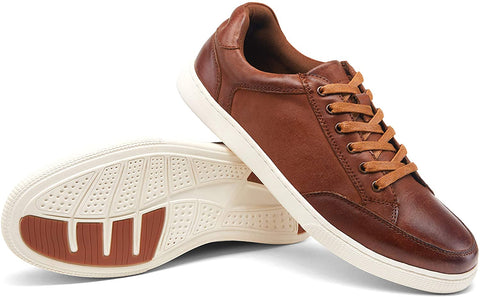 Valyrain Men's Sneakers Fashion Leather Casual Shoes Dress Sneaker Oxford Shoes