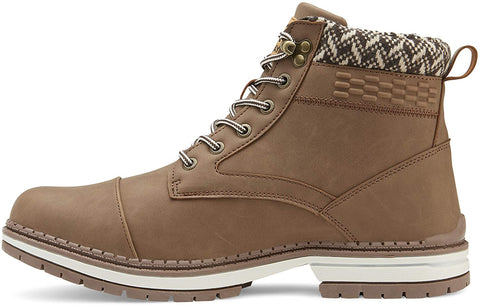 X RAY Footwear Men's Ruslan Fashion Classic Combat Faux Leather Winter Boots, Cap toe, Rubber Outsole