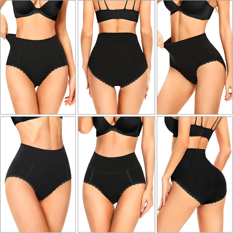 Womens Cotton Underwear High Waist Postpartum Care Panties Soft Breathable No Muffin Briefs Ladies(Multipack) for S-4XL