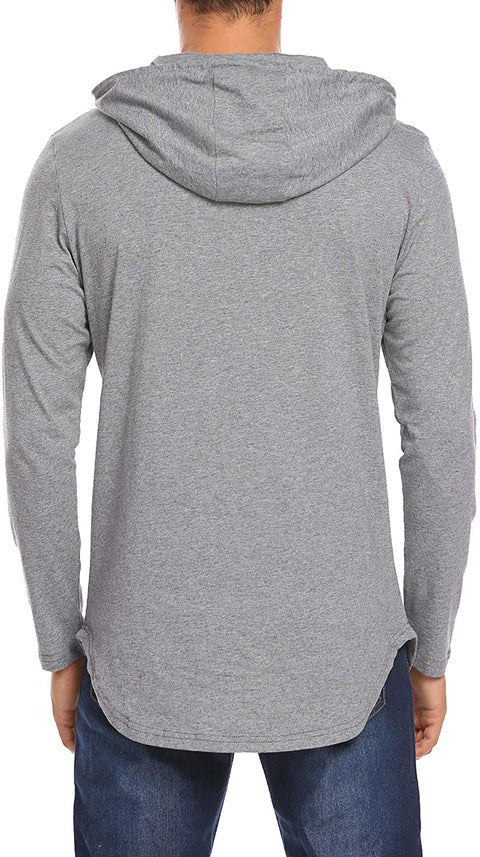 Men's Spider Hooded Web Long Sleeve Casual Lightweight Pullover
