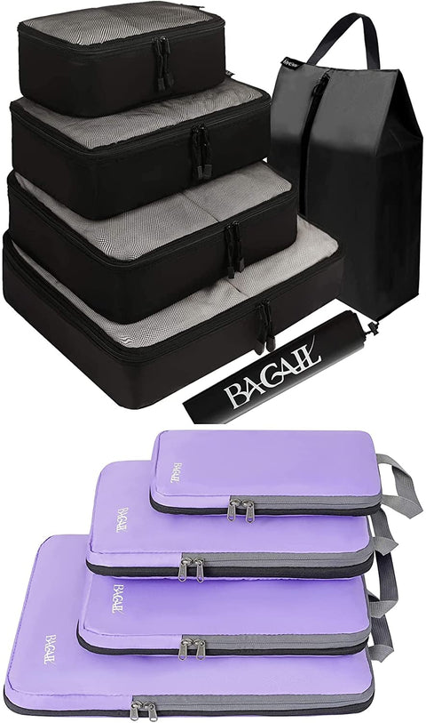 BAGAIL 6 Set Packing Cubes+4 Set Compression Packing Cubes