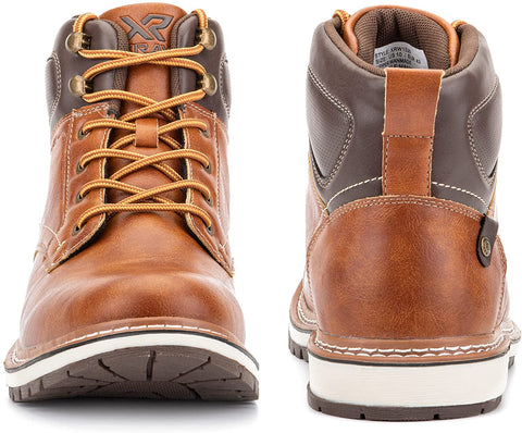 X RAY Footwear Men's Carter Fashion Classic Combat Faux Leather Chukka Boots, Plain toe, Thermoplastic Rubber Outsole