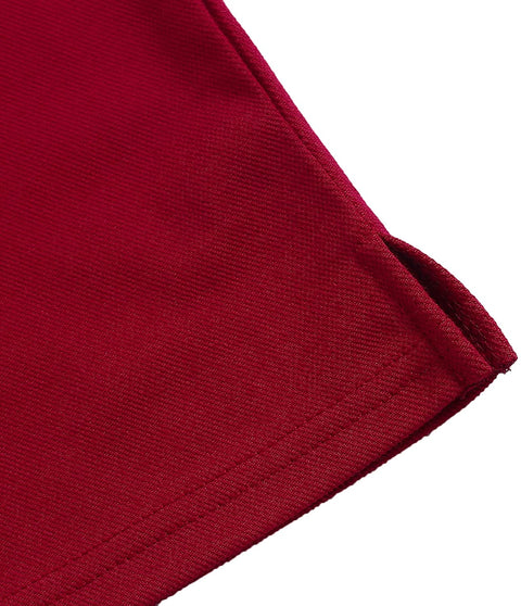 U/D Men's Classic Polo Collar Solid Color Casual Button T-Shirt