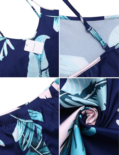 Pajamas Sexy Women Satin Sleepwear Lingerie 2 Piece Silk Pjs Cami top and Shorts Sleep Camisole Nightwear Gift
