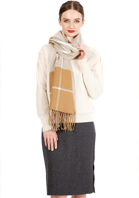 Carrotomato Women's Simple Shawl Soft Scarf Fashion Warm Shawl Winter Elegant Wrap