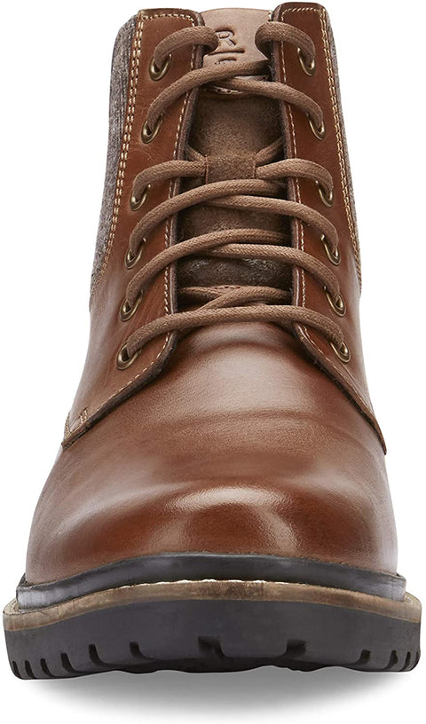 Reserved Footwear New York Lennox Men’s Fashion Classic Combat Leather Ankle Mid-Top Motorcycle Boots, Chukka Heel, Round Toe & Rubber Outsole
