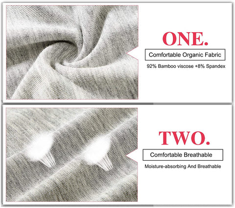 Women's Boxer Briefs High Waist 3-5 Pack Bamboo Viscose Soft Breathable Underwear for Women