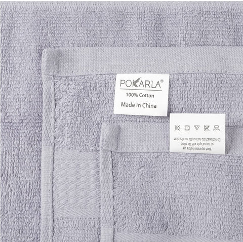 POKARLA Fresh Towel Set, 10 Piece Bathroom Towels Set (2 Bath Towels, 2 Wash Towels, 6 Hand Towels), 100% Cotton, Super Soft, Ultra-Absorbent, Fresh Feel, Easy Care,Shower Towel