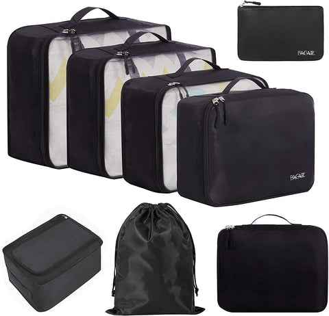 BAGAIL 8 Set Packing Cubes & Digital Luggage Scale
