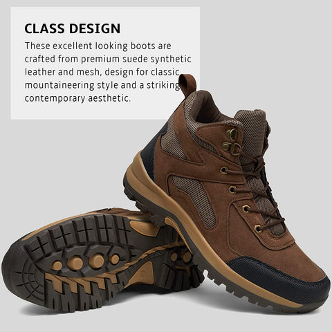 Men's Hiking Boots Waterproof Outdoor Lightweight Mountaineering Trekking Shoes