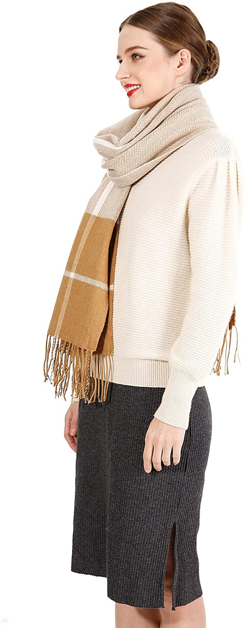 Carrotomato Women's Simple Shawl Soft Scarf Fashion Warm Shawl Winter Elegant Wrap