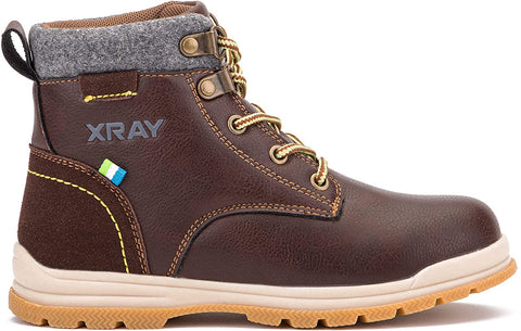 X RAY Footwear Ashton Boy’s Fashion Classic Combat Leather Mid-Top Chukka Boots, Chukka Heel, Plain Toe, Thermoplastic rubber Outsole
