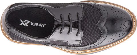 X RAY Footwear Winston Boy’s Fashion Handcrafted Classic Formal Leather Lace-Up Shoe-Oxford, Wingtip Toe, Thermoplastic Rubber Outsole