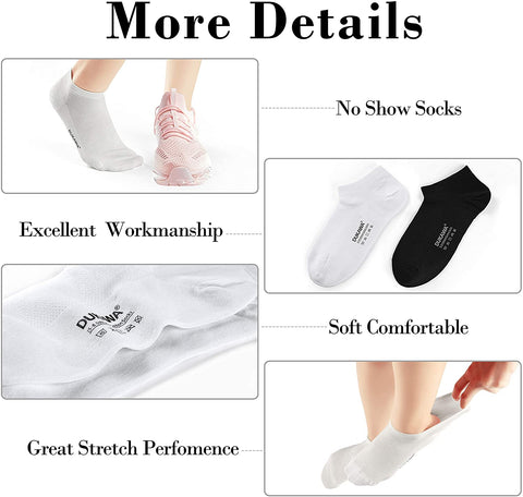 Women And Men Cotton No Show Hidden Boat Invisible Socks Black Soft comfort Breathable Low Cut Socks (3Black