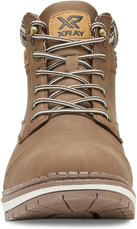 X RAY Footwear Men's Ruslan Fashion Classic Combat Faux Leather Winter Boots, Cap toe, Rubber Outsole