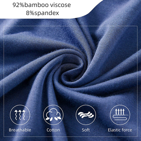 Men's Pajama Set Short Sleeves and Shorts Lounge Set Bamboo Viscose PJ Set 2 Piece