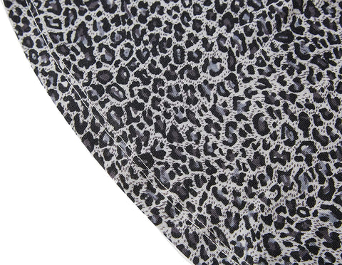 Urban CoCo Women's Sexy Leopard Printed Stretchy Flared Mini Skater Skirt