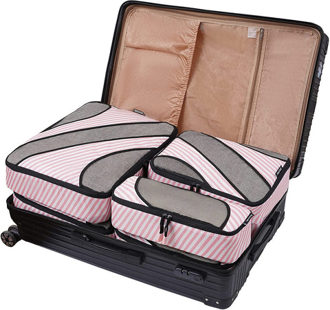 Bagail 6 Set Packing Cubes + 3 Water-resistant Airtight Zipper Pouch