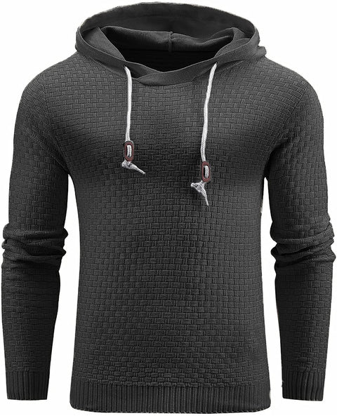 Mens Cable Knitted Pullover Long Sleeve Slim Fit Chunky Casual Fall Winter Warm Sweaters