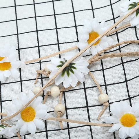 Sunflower Headband Women Hippie Headwear -AWAYTR Bohomia Feather Rope Crown Headdres for girls (Sunflower)