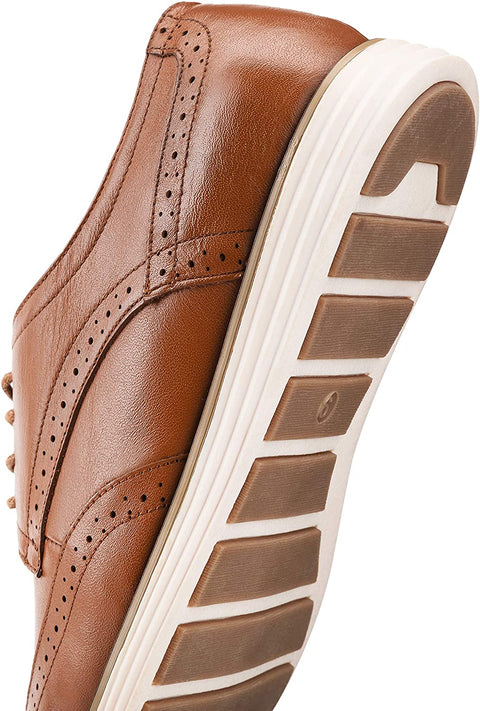 Men's Dress Shoes Leather Brogue Wingtip Oxford Shoes Business Casual Shoes for Men