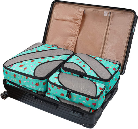 Bagail 6 Set Packing Cubes + 3 Water-resistant Airtight Zipper Pouch