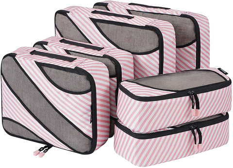 Bagail 6 Set Packing Cubes + 3 Water-resistant Airtight Zipper Pouch