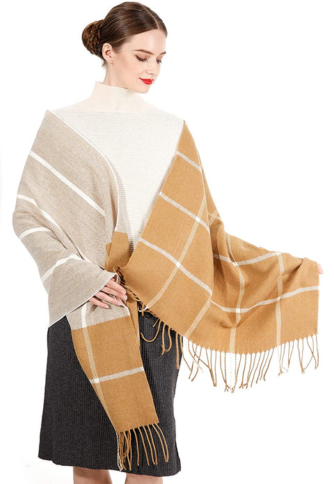 Carrotomato Women's Simple Shawl Soft Scarf Fashion Warm Shawl Winter Elegant Wrap