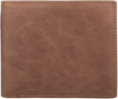 Wallets for Men - RFID Blocking Trifold Genuine Leather Wallet With 2 ID Window