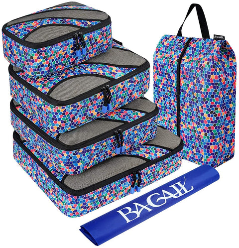 BAGAIL 6 Set Packing Cubes+3 Ultralight Zipper Pouch