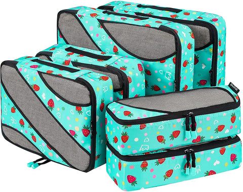 Bagail 6 Set Packing Cubes + 3 Water-resistant Airtight Zipper Pouch