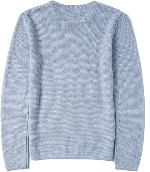 Boys' Long Sleeve Crew Neck Cotton Sweater