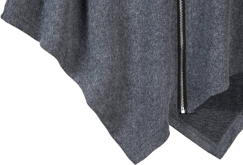 Women's Pluse Size Hooded Sweatshirt Jacket Cape Style