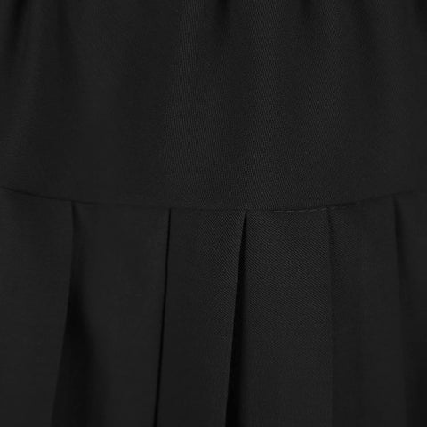 Women's Elastic Waist Plaid Pleated Skirt Tartan Skater School Uniform Mini Skirts