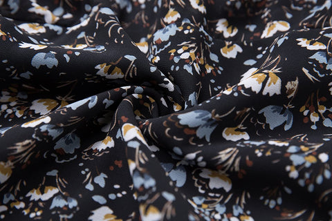 Womens A Line Floral Print Midi Skirt Flared Hem