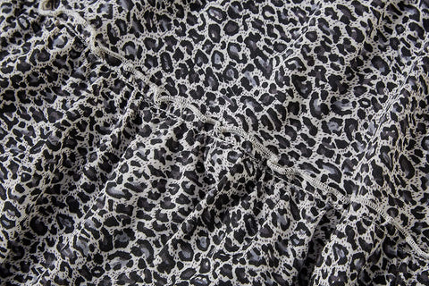 Urban CoCo Women's Sexy Leopard Printed Stretchy Flared Mini Skater Skirt