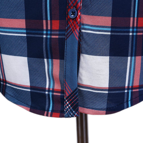 Women's Classic Plaid Shirt Button Down Long Sleeve Blouse
