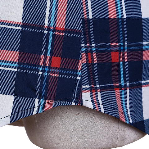 Women's Classic Plaid Shirt Button Down Long Sleeve Blouse