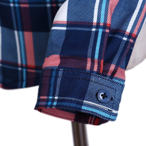 Women's Classic Plaid Shirt Button Down Long Sleeve Blouse