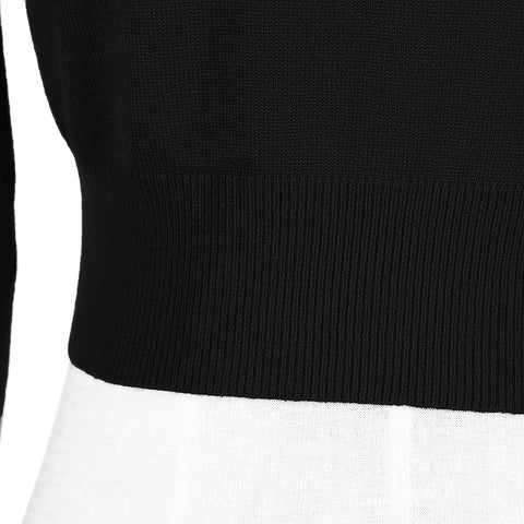 Women's Cropped Cardigan V-Neck Button Down Knitted Sweater 3/4 Sleeve