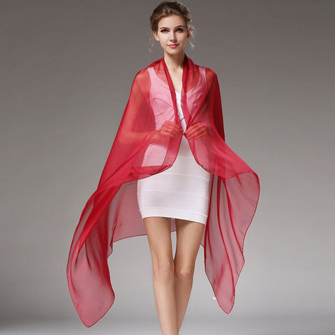 Women 100% Natural Silk Scarf Shawl