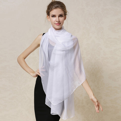 Women 100% Natural Silk Scarf Shawl