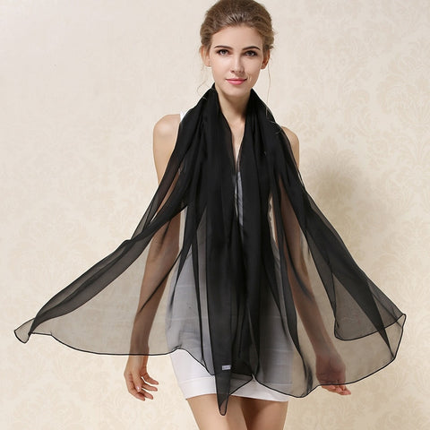 Women 100% Natural Silk Scarf Shawl
