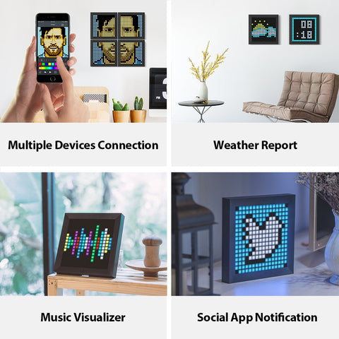 Digital Photo Frame Alarm Clock with Programmable