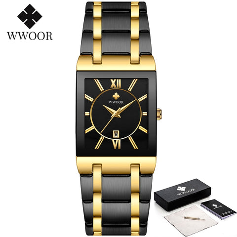 Gold Square Men's Watches