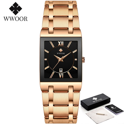 Gold Square Men's Watches