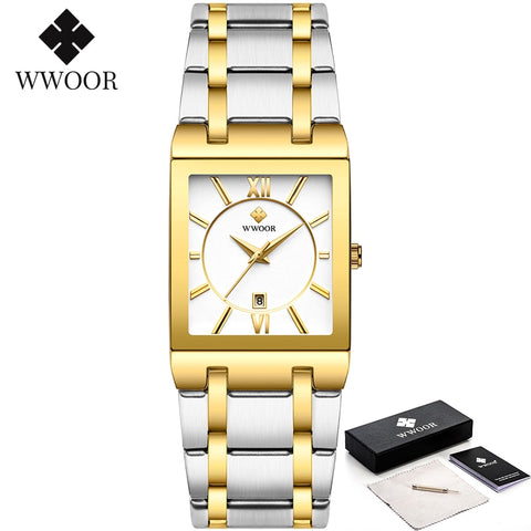 Gold Square Men's Watches