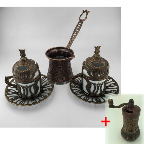 Turkish Coffe Copper Mug Espresso Set